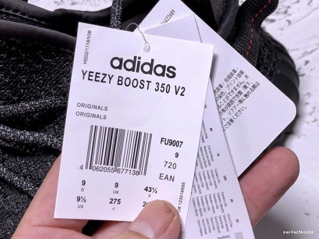 (Reflective) Boost - Static Black 350 V2 Adidas Yeezy FU9007 0712